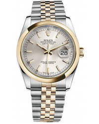 Rolex DateJust 36  Automatic Women's Watch, Steel & 18K Yellow Gold, Silver Dial, 116203-SLV-J