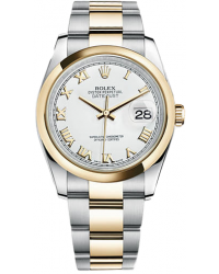 Rolex DateJust 36  Automatic Women's Watch, Steel & 18K Yellow Gold, White Dial, 116203-WHT-RN