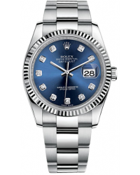 Rolex DateJust 36  Automatic Women's Watch, Steel & 18K White Gold, Blue Dial, 116234-BLU-DIA