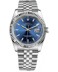 Rolex DateJust 36  Automatic Women's Watch, Steel & 18K White Gold, Blue Dial, 116234-BLU-J