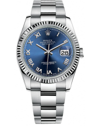 Rolex DateJust 36  Automatic Women's Watch, Steel & 18K White Gold, Blue Dial, 116234-BLU-RN