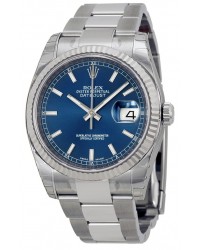 Rolex DateJust 36  Automatic Women's Watch, Steel & 18K White Gold, Blue Dial, 116234-BLU