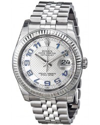Rolex DateJust 36  Automatic Women's Watch, Steel & 18K White Gold, Silver Dial, 116234-SLV-BLU-J