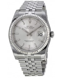 Rolex DateJust 36  Automatic Women's Watch, Steel & 18K White Gold, Silver Dial, 116234-SLV-J