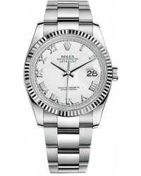 Rolex DateJust 36  Automatic Women's Watch, Steel & 18K White Gold, White Dial, 116234-WHT-RN