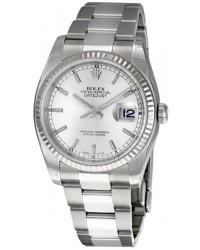 Rolex DateJust 36  Automatic Women's Watch, Steel & 18K White Gold, White Dial, 116234-WHT