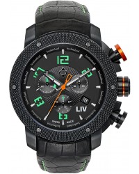 LIV Genesis X1 Limited Edition  Chronograph Quartz Men's Watch, PVD Black Steel, Black Dial, 1210.45.80.A400