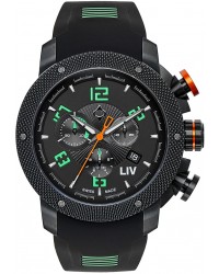 LIV Genesis X1 Limited Edition  Chronograph Quartz Men's Watch, PVD Black Steel, Black Dial, 1210.45.80.SRB800
