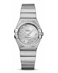 Omega Constellation  Quartz Women's Watch, Stainless Steel, Silver & Diamonds Dial, 123.15.27.60.52.001