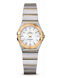 Omega Constellation  Quartz Small Women's Watch, 18K Yellow Gold, Mother Of Pearl Dial, 123.20.24.60.05.002