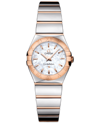 Omega Constellation  Quartz Small Women's Watch, 18K Rose Gold, Mother Of Pearl Dial, 123.20.24.60.05.003