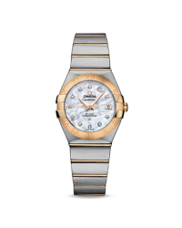 Omega Constellation  Automatic Women's Watch, 18K Yellow Gold, Mother Of Pearl & Diamonds Dial, 123.20.27.20.55.003
