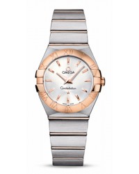 Omega Constellation  Quartz Women's Watch, 18K Rose Gold, Silver Dial, 123.20.27.60.02.001