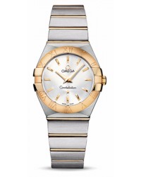 Omega Constellation  Quartz Women's Watch, 18K Yellow Gold, Silver Dial, 123.20.27.60.02.002