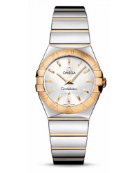 Omega Constellation  Quartz Women's Watch, 18K Yellow Gold, Silver Dial, 123.20.27.60.02.004