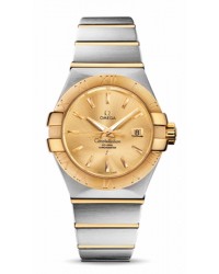 Omega Constellation  Automatic Women's Watch, 18K Yellow Gold, Champagne Dial, 123.20.31.20.08.001