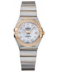 Omega Constellation  Automatic Women's Watch, 18K Yellow Gold, Mother Of Pearl & Diamonds Dial, 123.25.27.20.55.002