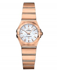 Omega Constellation  Quartz Small Women's Watch, 18K Rose Gold, Mother Of Pearl Dial, 123.50.24.60.05.001