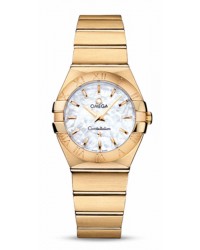 Omega Constellation  Quartz Women's Watch, 18K Yellow Gold, Mother Of Pearl Dial, 123.50.27.60.05.002