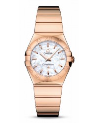 Omega Constellation  Quartz Women's Watch, 18K Rose Gold, Mother Of Pearl Dial, 123.50.27.60.05.003