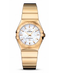 Omega Constellation  Quartz Women's Watch, 18K Yellow Gold, Mother Of Pearl Dial, 123.50.27.60.05.004