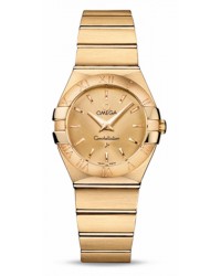 Omega Constellation  Quartz Women's Watch, 18K Yellow Gold, Champagne Dial, 123.50.27.60.08.001