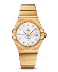 Omega Constellation  Automatic Women's Watch, 18K Yellow Gold, Mother Of Pearl & Diamonds Dial, 123.50.31.20.55.002