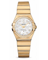 Omega Constellation  Quartz Women's Watch, 18K Yellow Gold, Mother Of Pearl & Diamonds Dial, 123.55.27.60.55.016