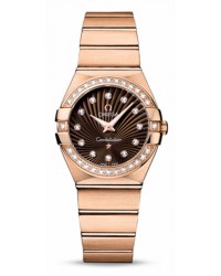 Omega Constellation  Quartz Women's Watch, 18K Rose Gold, Mother Of Pearl & Diamonds Dial, 123.55.27.60.63.001