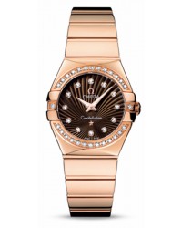 Omega Constellation  Quartz Women's Watch, 18K Rose Gold, Brown Dial, 123.55.27.60.63.002