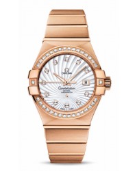 Omega Constellation  Automatic Women's Watch, 18K Rose Gold, Mother Of Pearl & Diamonds Dial, 123.55.31.20.55.001
