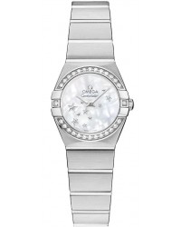 Omega Constellation  Quartz Women's Watch, Stainless Steel, Mother Of Pearl Dial, 123.15.24.60.05.003