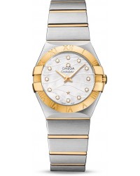 Omega Constellation  Quartz Women's Watch, Steel & 18K Yellow Gold, Mother Of Pearl Dial, 123.20.27.60.55.005