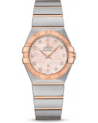 Omega Constellation  Quartz Women's Watch, Steel & 18K Rose Gold, Pink Dial, 123.20.27.60.57.004