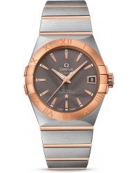 Omega Constellation  Automatic Men's Watch, Steel & 18K Rose Gold, Grey Dial, 123.20.38.21.06.002