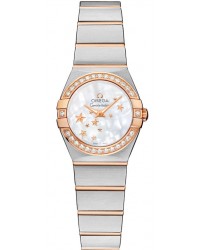 Omega Constellation  Quartz Women's Watch, Stainless Steel, Mother Of Pearl Dial, 123.25.24.60.05.002
