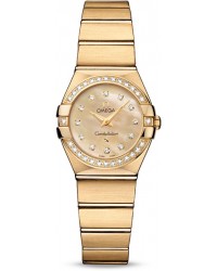 Omega Constellation  Quartz Small Women's Watch, 18K Yellow Gold, Gold Dial, 123.55.24.60.57.001