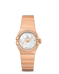 Omega Constellation  Automatic Women's Watch, 18K Rose Gold, Mother Of Pearl Dial, 123.55.27.20.05.003