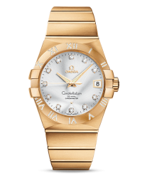 Omega Constellation  Automatic Men's Watch, 18K Yellow Gold, Silver Dial, 123.55.38.21.52.008
