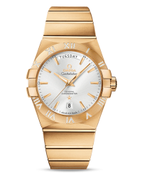 Omega Constellation  Automatic Men's Watch, 18K Yellow Gold, Silver Dial, 123.55.38.22.02.002