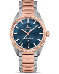 Omega Globemaster  Automatic Men's Watch, Steel & 18K Rose Gold, Blue Dial, 130.20.39.21.03.001