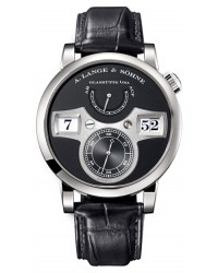 A. Lange & Sohne Lange Zeitwerk  Manual Winding Men's Watch, 18K White Gold, Black Dial, 140.029