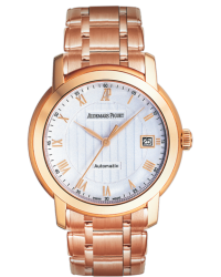 Audemars Piguet Jules Audemars  Automatic Men's Watch, 18K Rose Gold, White Dial, 15157OR.OO.1229OR.01