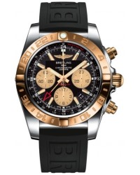 Breitling Chronomat 44 GMT  Automatic Men's Watch, Stainless Steel & Rose Gold, Black Dial, CB042012.BB86.152S