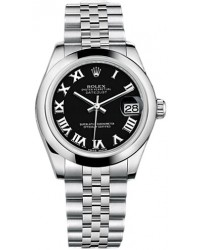 Rolex DateJust Lady 31  Automatic Women's Watch, Stainless Steel, Black Dial, 178240-BLKRN-JUBILEE
