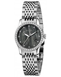 Gucci G-Timeless  Quartz Women's Watch, Stainless Steel, Black Mother Of Pearl Dial, YA126509