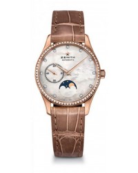 Zenith Heritage  Automatic Women's Watch, 18K Rose Gold, Mother Of Pearl Dial, 22.2310.692/81.C709