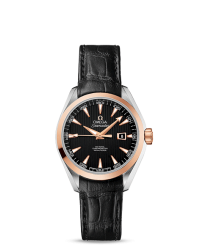 Omega Aqua Terra  Automatic Women's Watch, 18K Rose Gold, Black Dial, 231.23.34.20.01.002