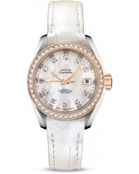 Omega Aqua Terra  Automatic Women's Watch, 18K Rose Gold, Mother Of Pearl & Diamonds Dial, 231.28.30.20.55.001