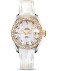Omega Aqua Terra  Automatic Women's Watch, 18K Yellow Gold, Mother Of Pearl & Diamonds Dial, 231.28.30.20.55.002